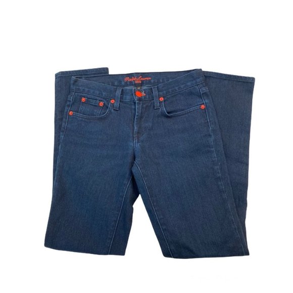 RALPH LAUREN 888 Orange Hardware Medium wash Skinny Jeans. Size 26 - Picture 1 of 5